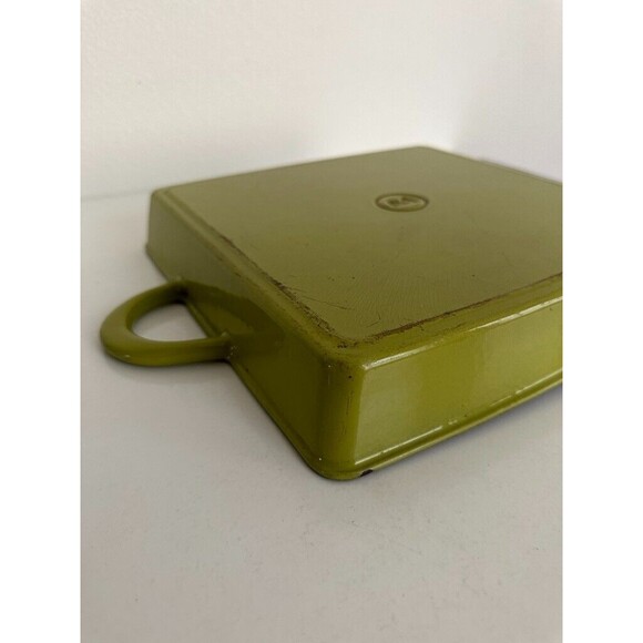 11” Mario Batali Green Enameled Cast Iron Grill Pan...